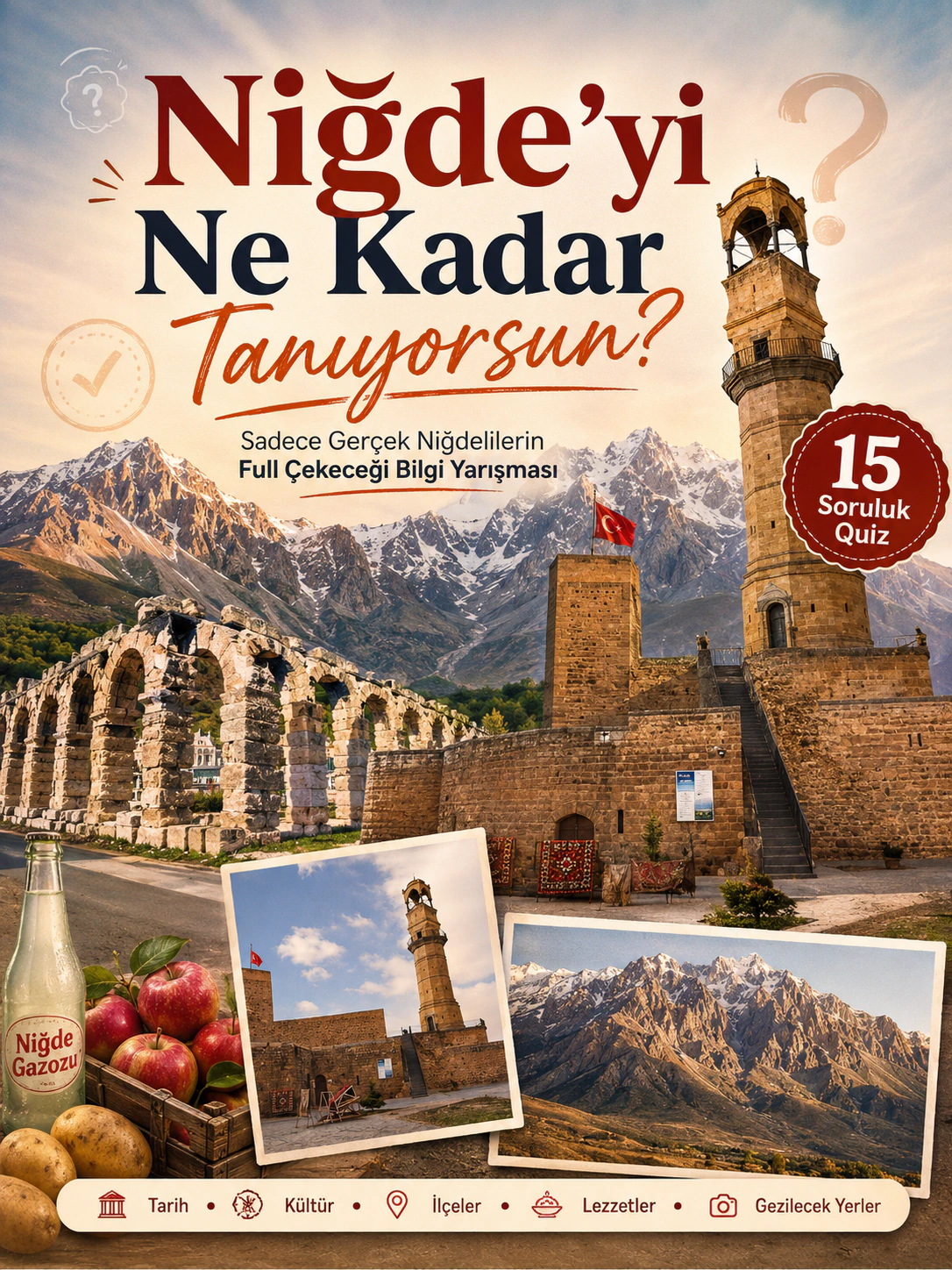 Niğde Bilgi Yarışması: Niğde'yi Ne Kadar Tanıyorsun? 🍎